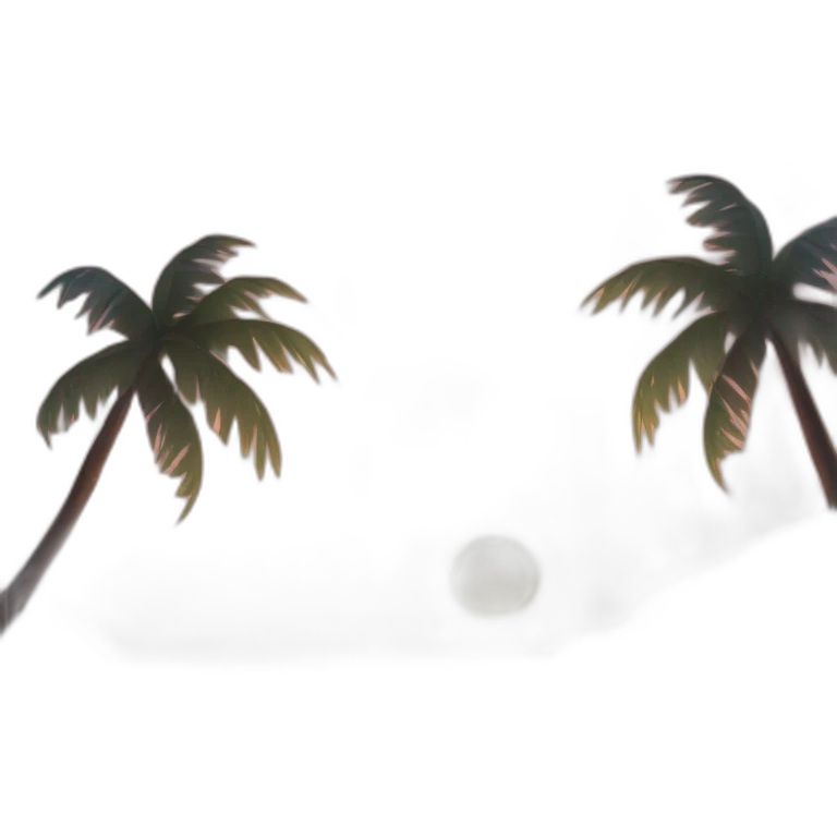 Beach with sunset emoji