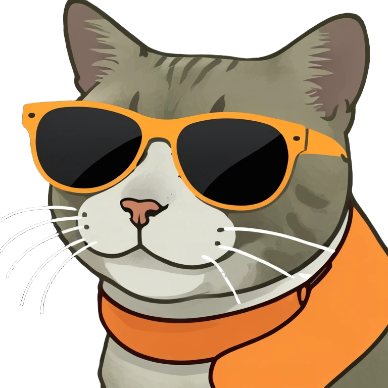 Cat with sunglasses emoji