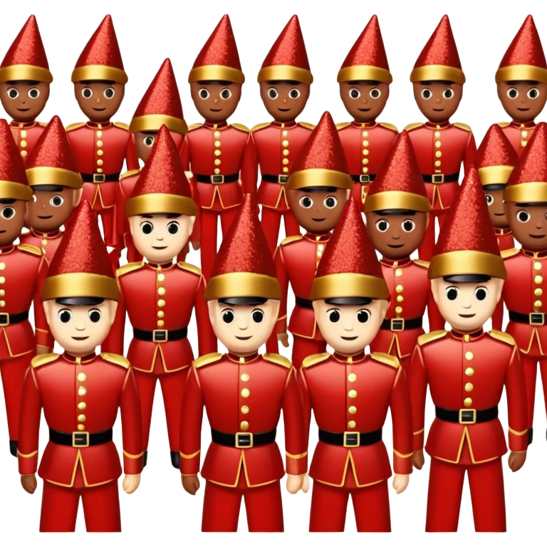 red glitter army emoji