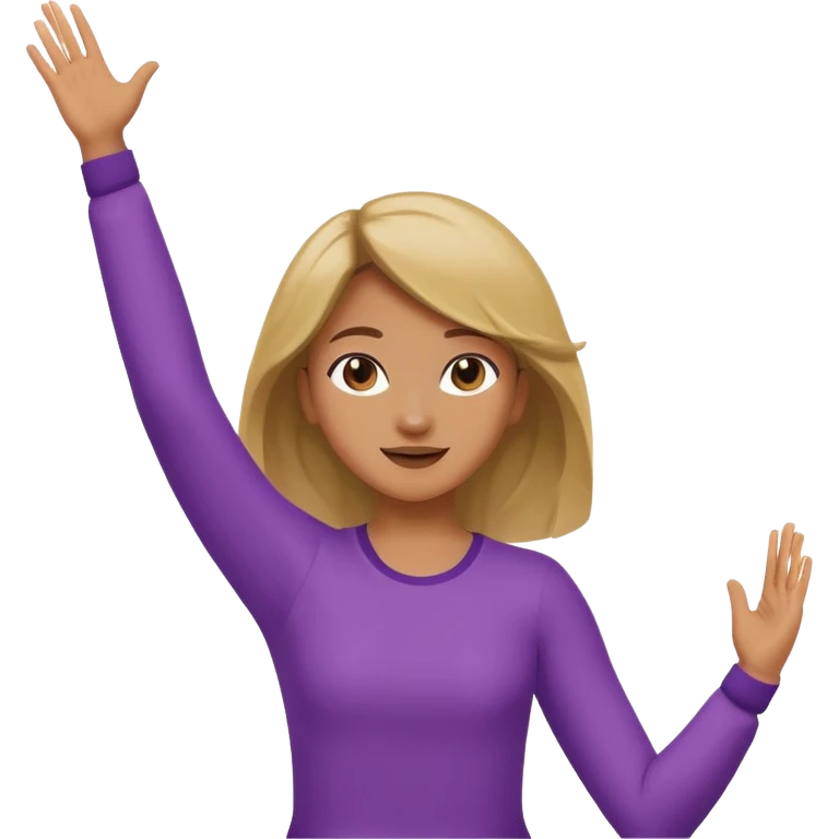 girl dancing arms up energetic emoji