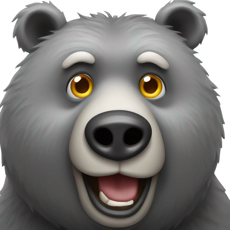 realistic-grey-bear-with-crazy-eyes emoji