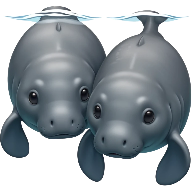 two manatees alone emoji