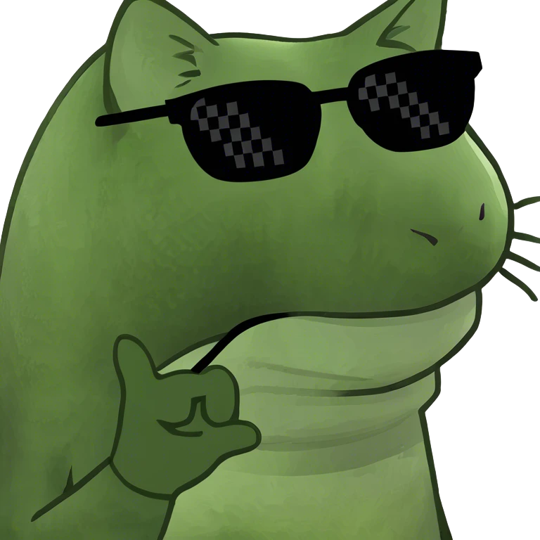 Cat with sunglasses emoji