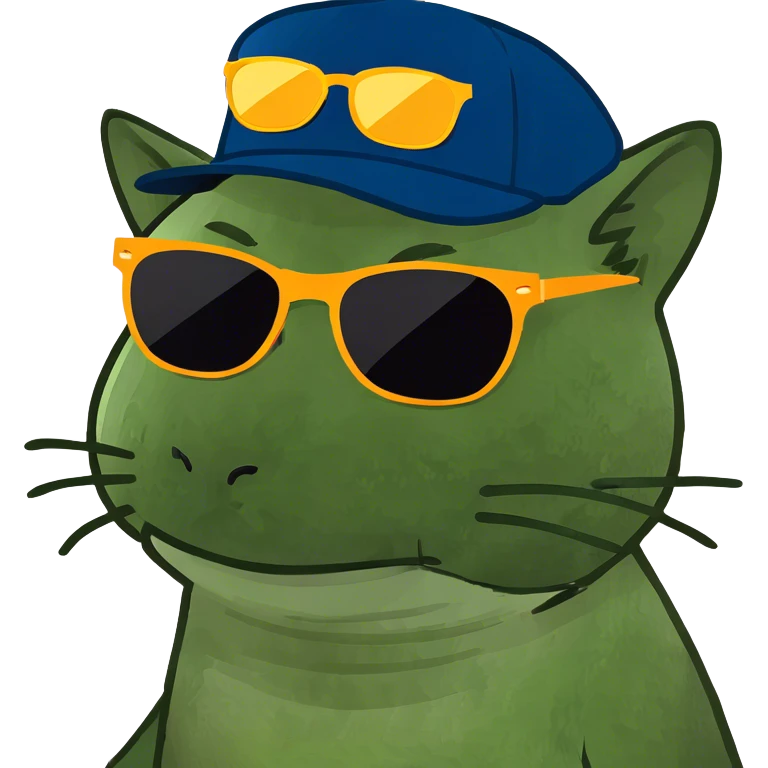 Cat with sunglasses emoji