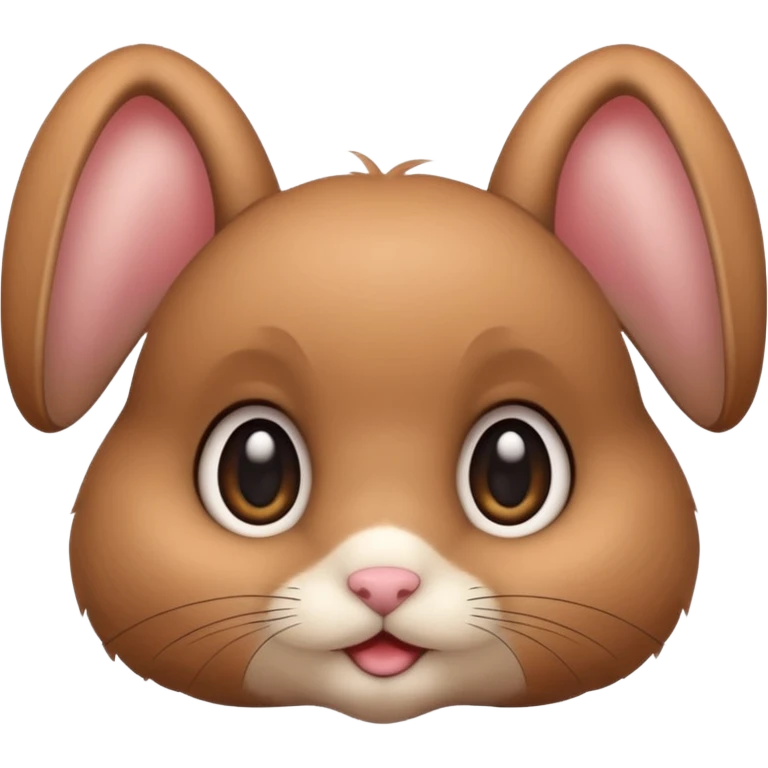 a cute light brown bunny with big cute eyes  emoji