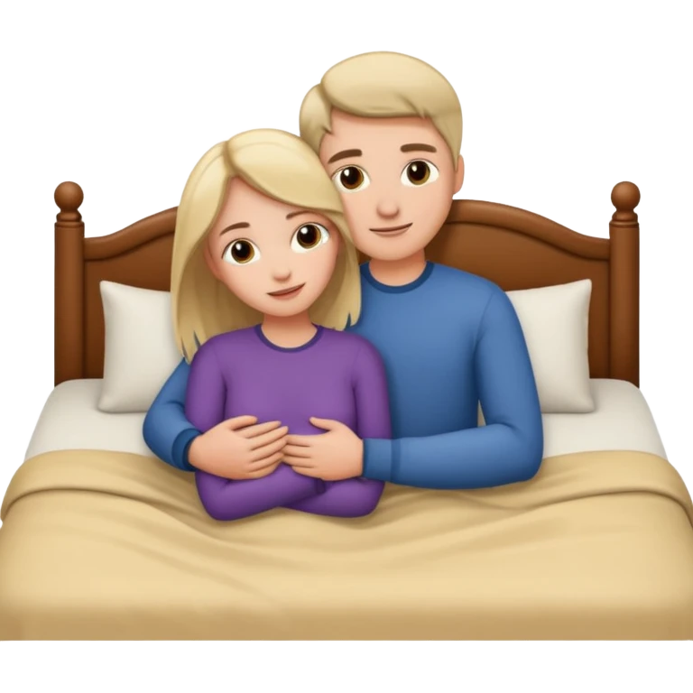 Naked couple on bed emoji