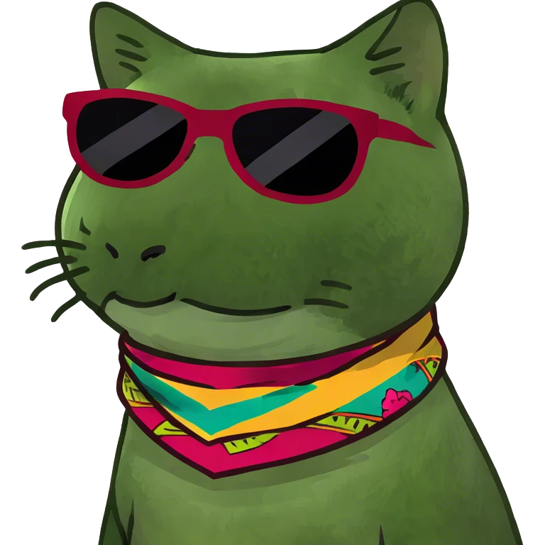 Cat with sunglasses emoji