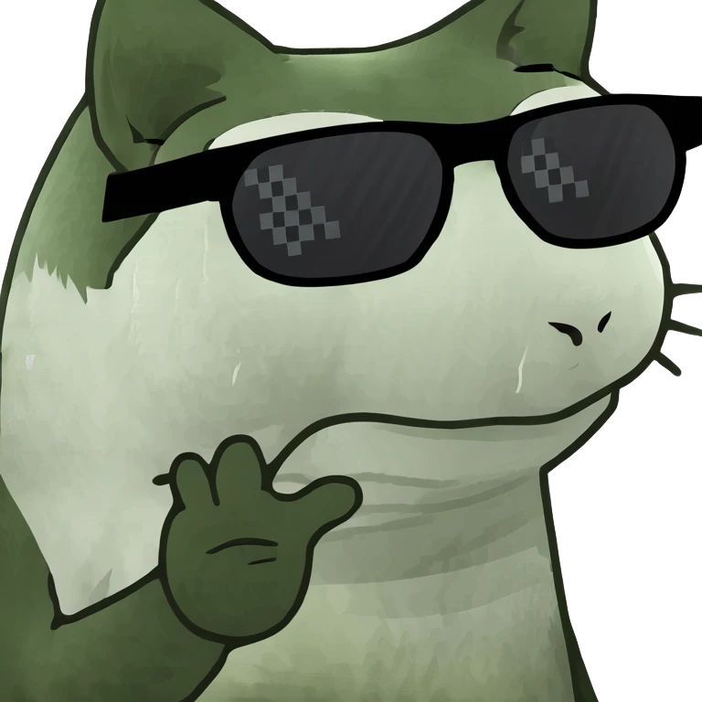 Cat with sunglasses emoji