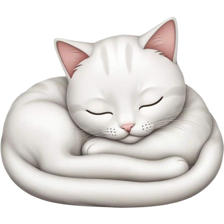 Cat sleep white emoji