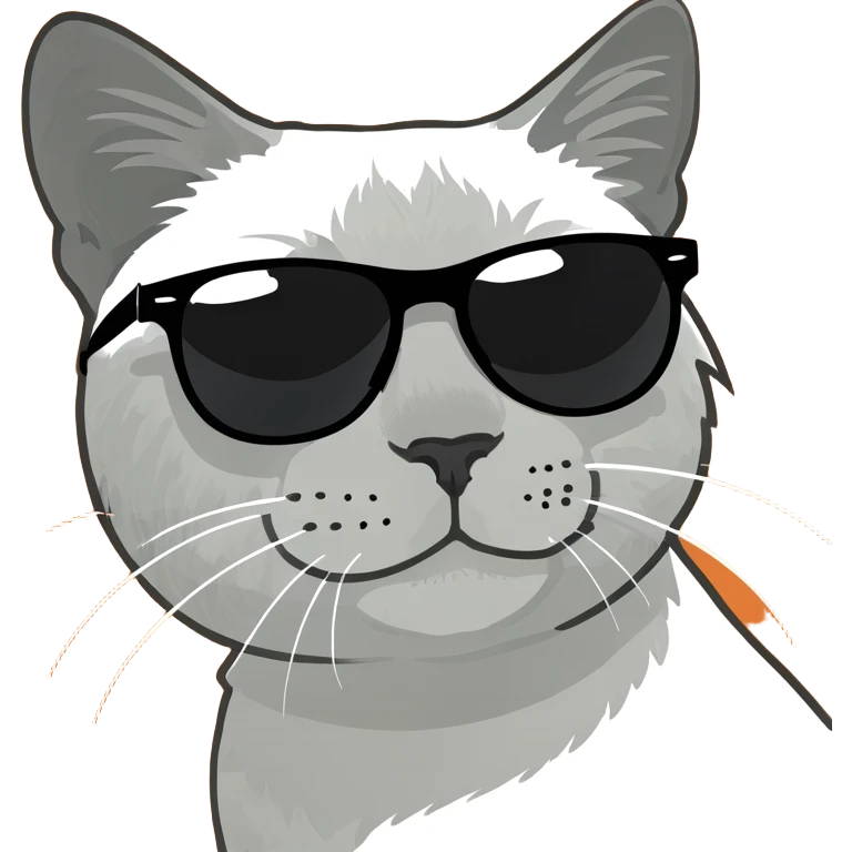 Cat with sunglasses emoji
