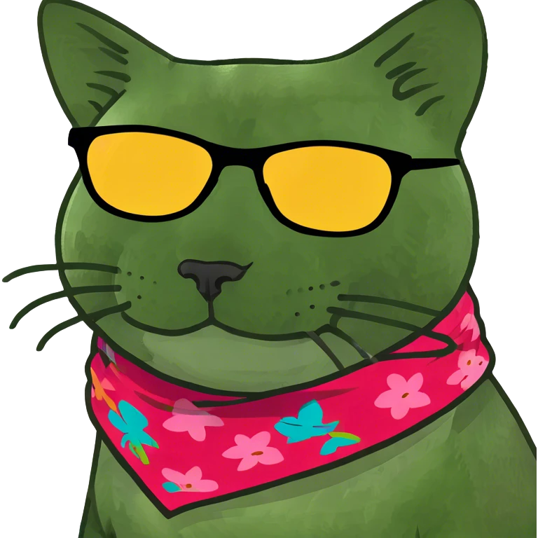 Cat with sunglasses emoji