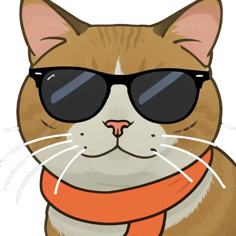 Cat with sunglasses emoji