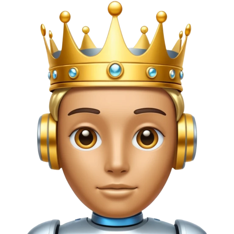 🤖+🫅🏼 emoji