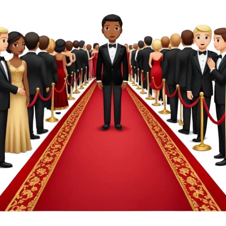 red carpet and crowd emoji