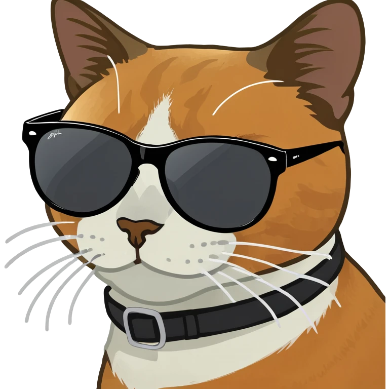 Cat with sunglasses emoji