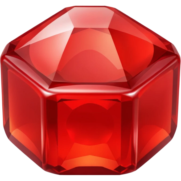 Hexagonal red gem jelly emoji