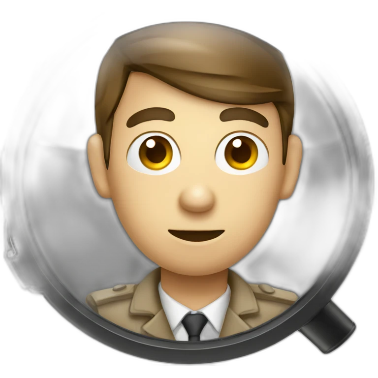 inspecteur avec une loupe emoji