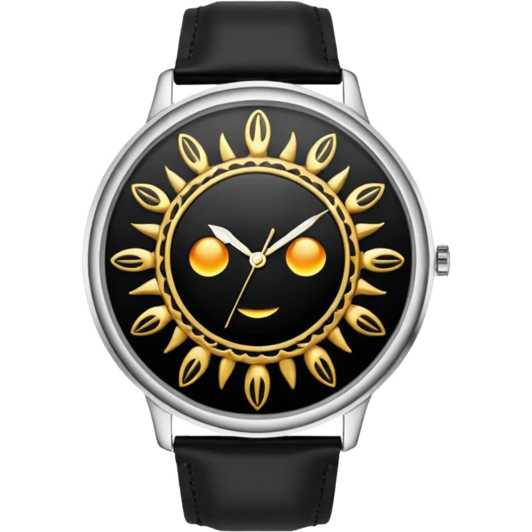 black sun watch emoji