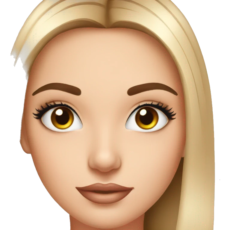 Girl doing microblading emoji