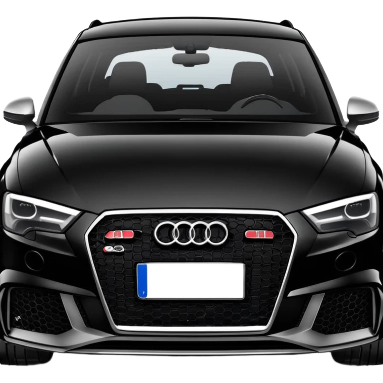 An Audi RS3 Sportback Black  emoji