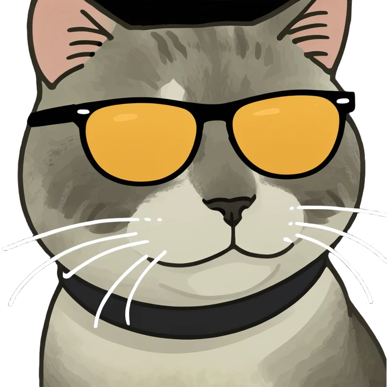 Cat with sunglasses emoji
