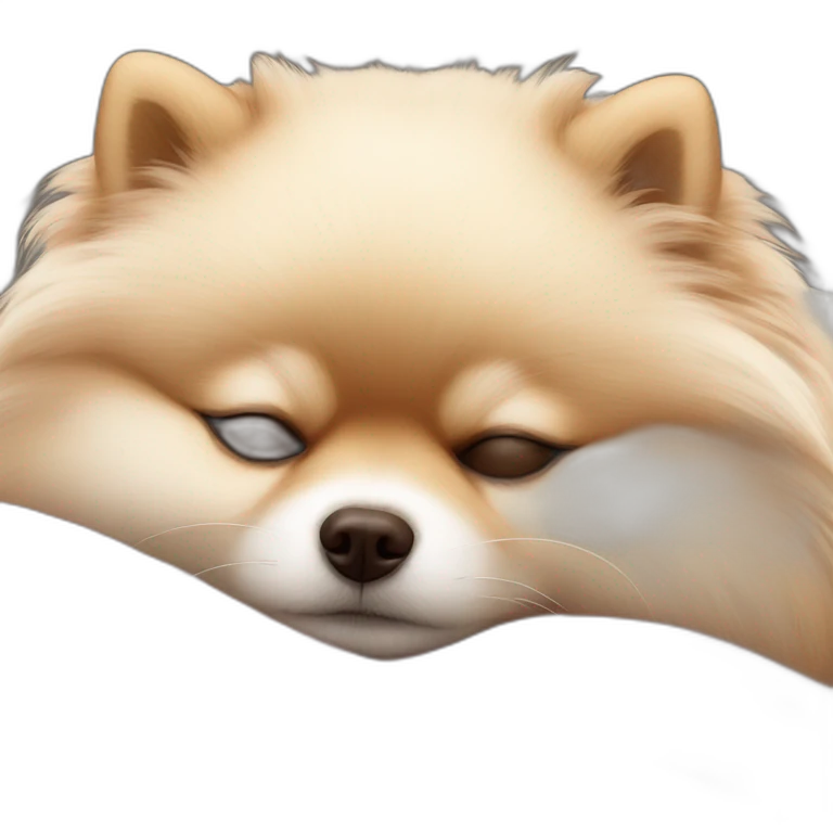 Pomerania sleeping emoji