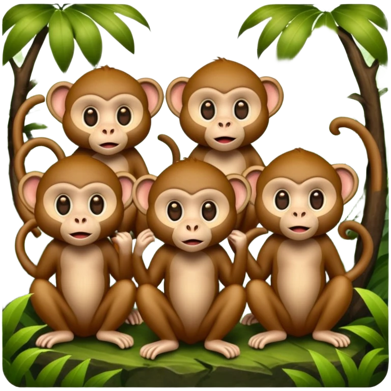  monkeys emoji