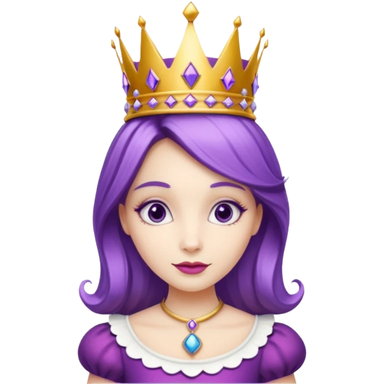 purple queen in alice wonderland, emoji