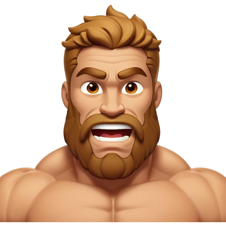 Cinematic Realistic Hercules Portrait, head tilted dramatically with an exaggeratedly amused expression, featuring a bold yet playful demeanor. His rugged, muscular form and finely detailed classical garb are rendered with dynamic lighting and robust textures, conveying a rare moment of lighthearted mirth from a timeless legend. emoji