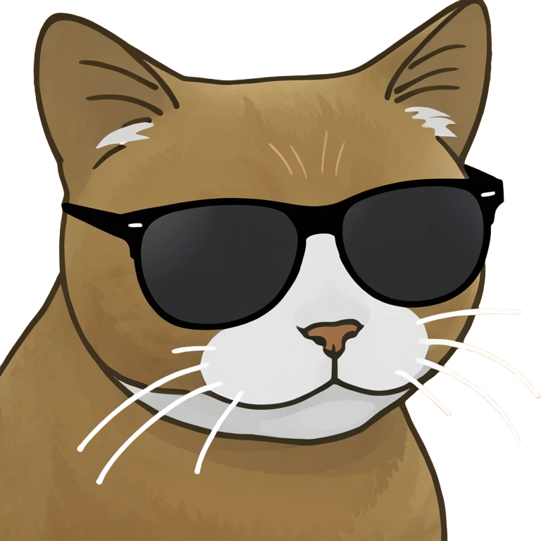Cat with sunglasses emoji