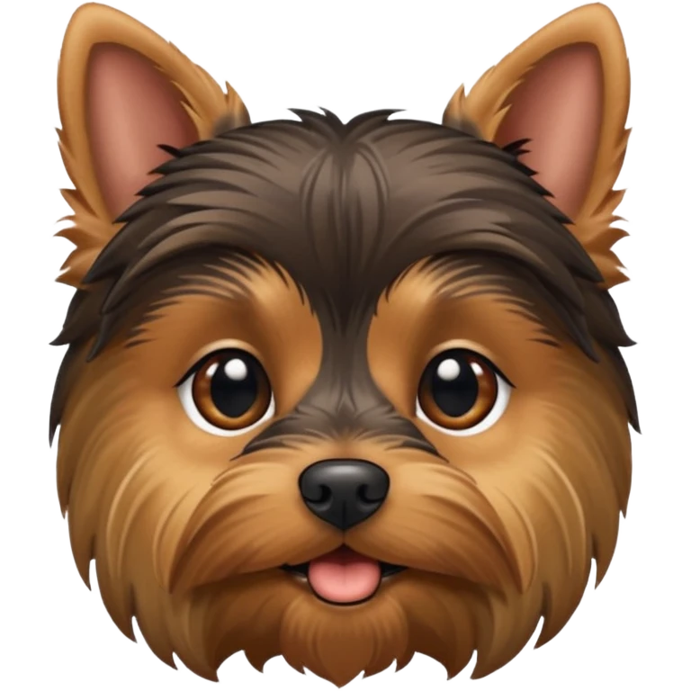 a Yorkshire Terrier face. emoji