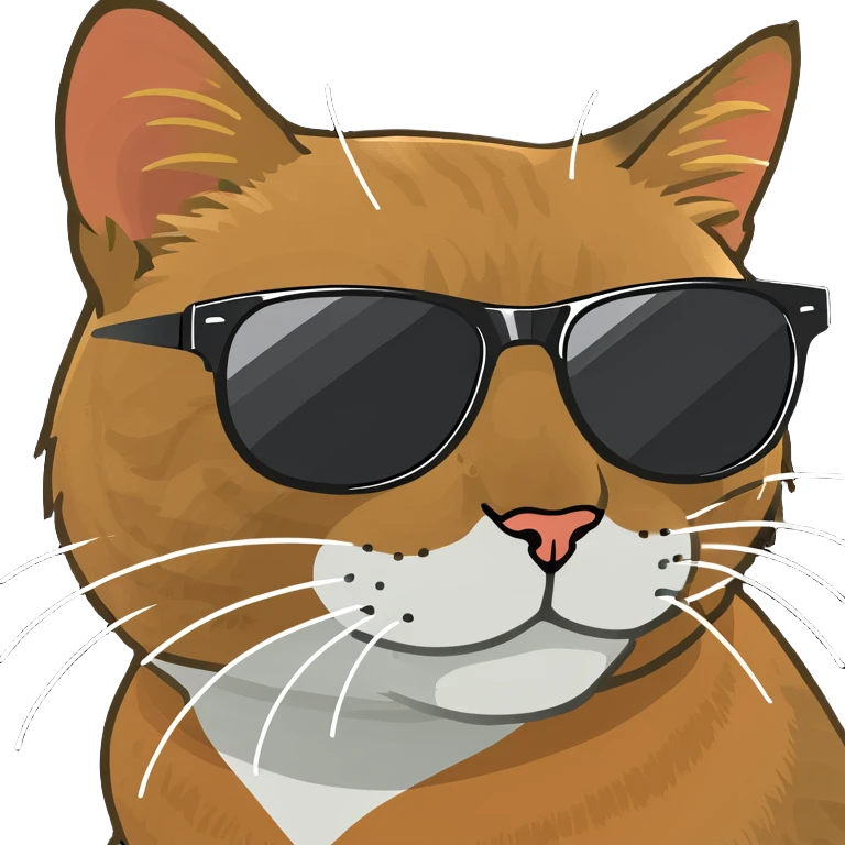 Cat with sunglasses emoji