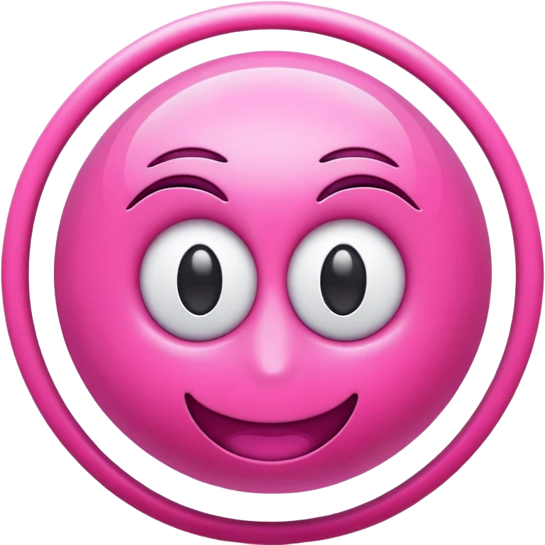 Create a stylish pink-themed icon for Blender, the free 3D software. Use the signature Blender logo shape (circular eye and swoosh) as inspiration, but color it with soft or vibrant shades of pink. Make it modern, glossy, and visually appealing as a brand emoji. Keep the 3D theme in mind emoji