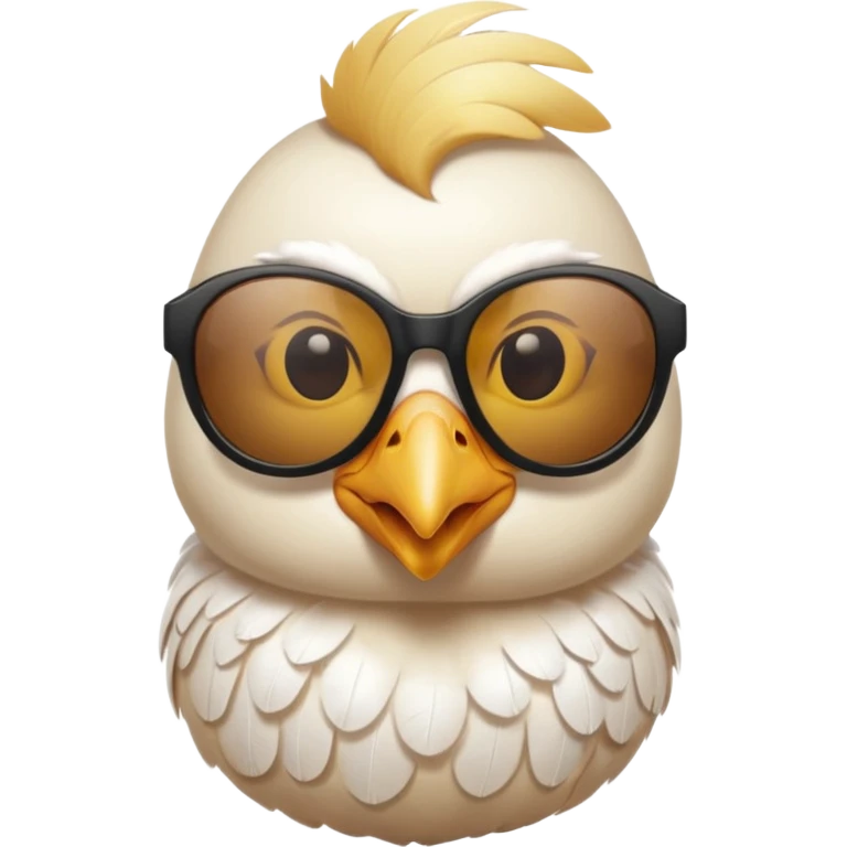 Hen with sunglasses  emoji
