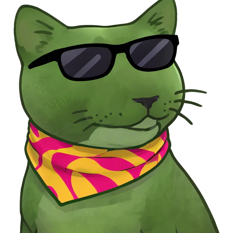 Cat with sunglasses emoji