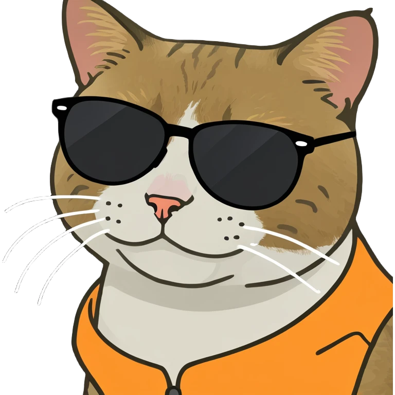 Cat with sunglasses emoji