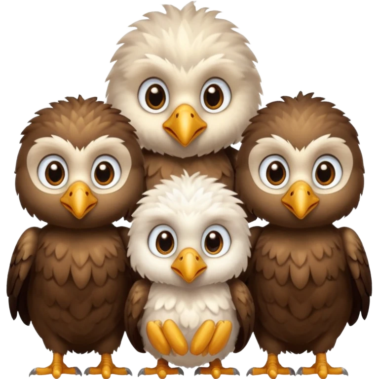 3 Bébés aigle emoji