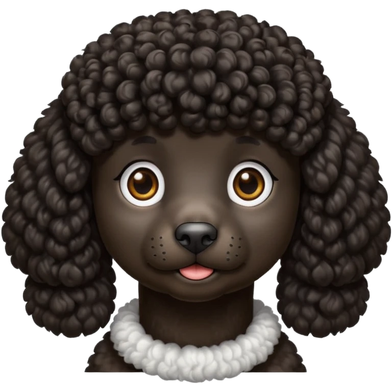 Black Poodle sitting emoji