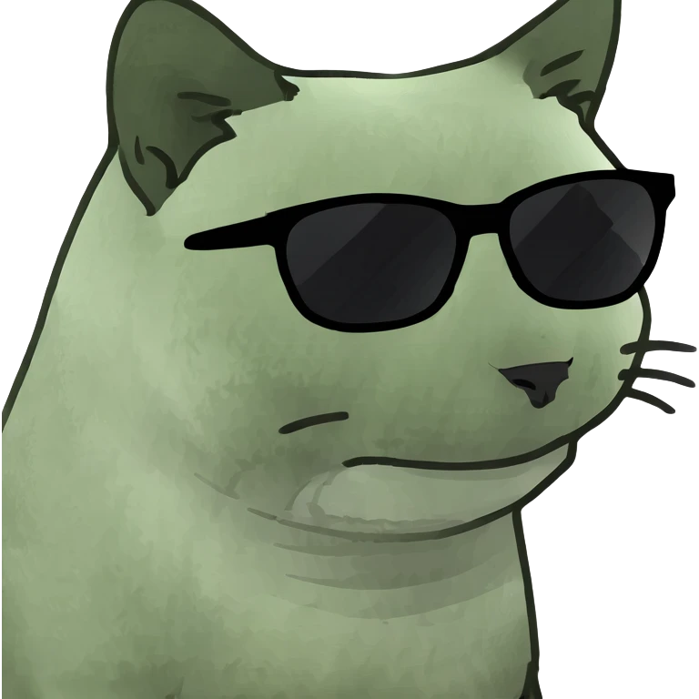 Cat with sunglasses emoji