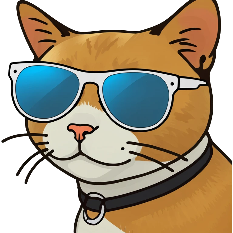 Cat with sunglasses emoji