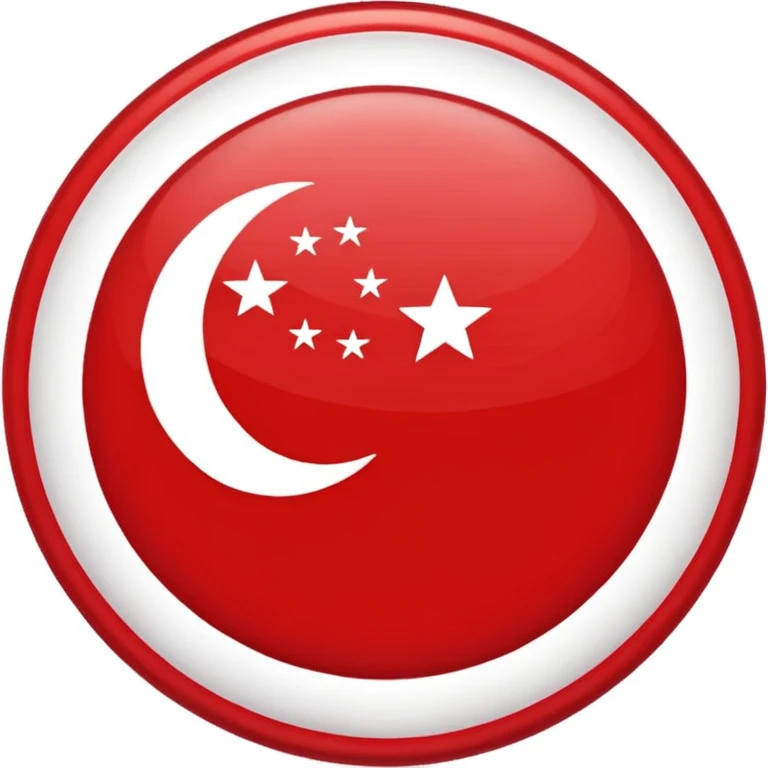 Singapore flag, round emoji style emoji