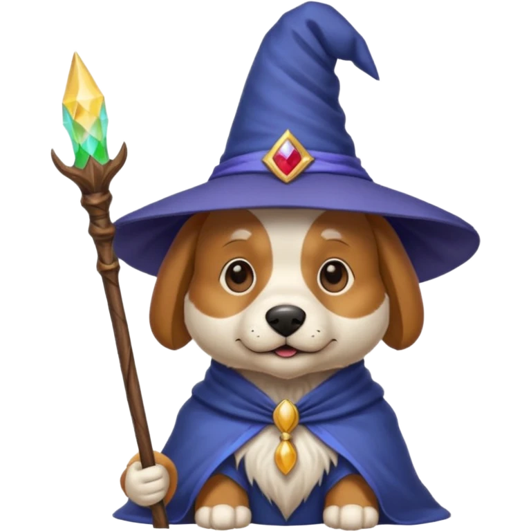 Dog wizard emoji