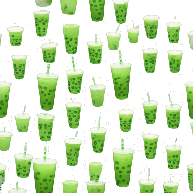 green bubble tea emoji text emoji