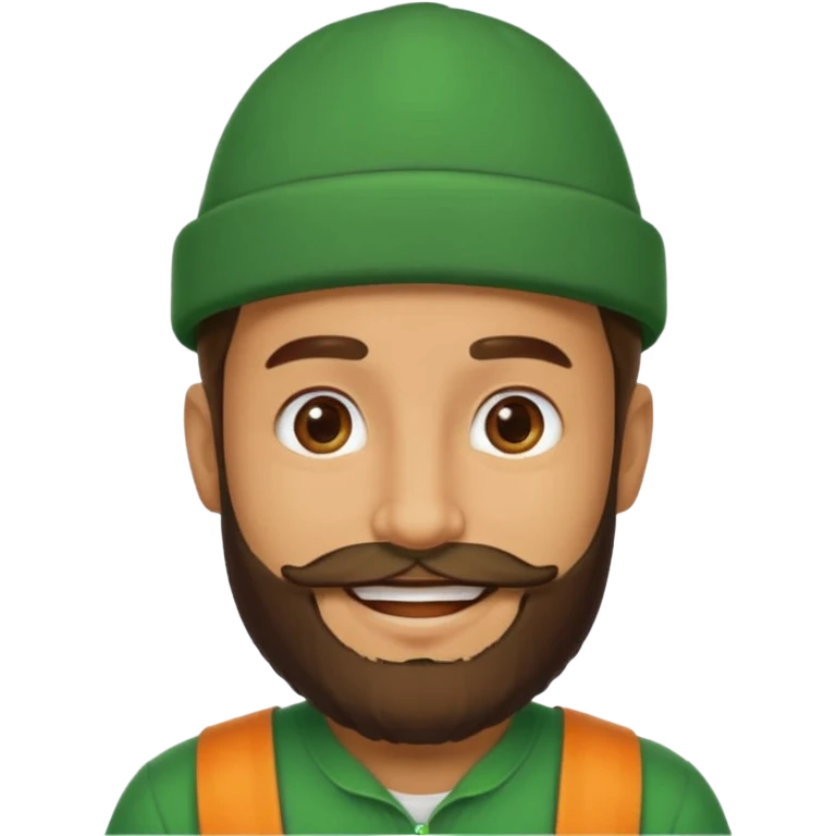 bearded man with green hat emoji