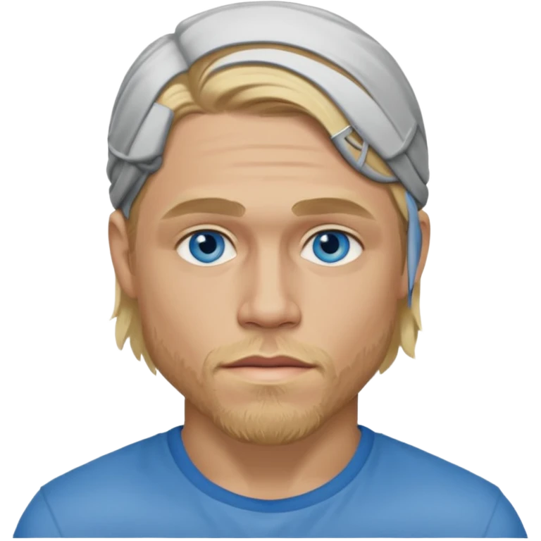 Charlie Hunnam with blue eyes, blonde hair emoji