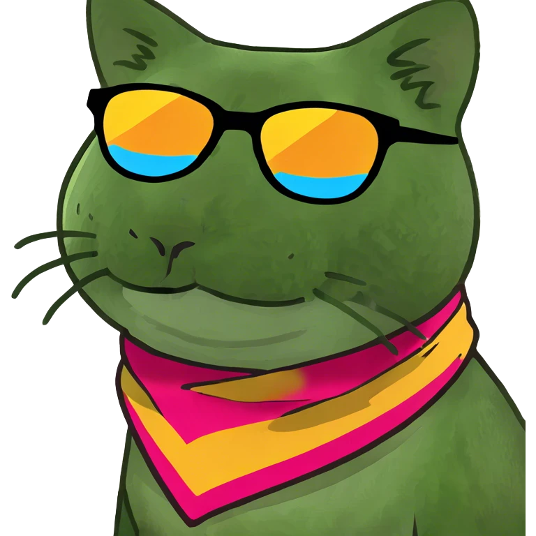 Cat with sunglasses emoji