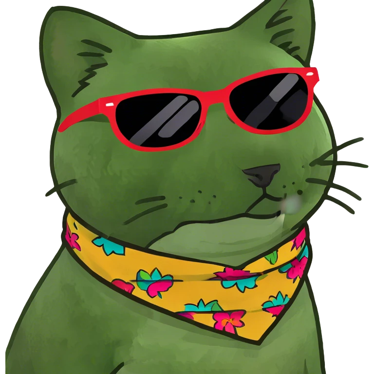 Cat with sunglasses emoji