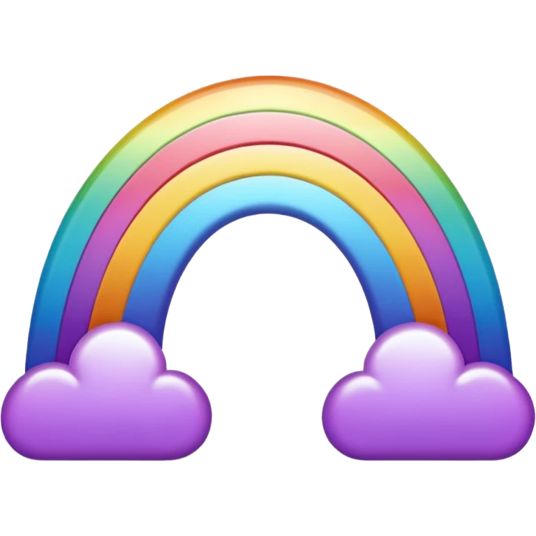 arco iris branco e roxa emoji