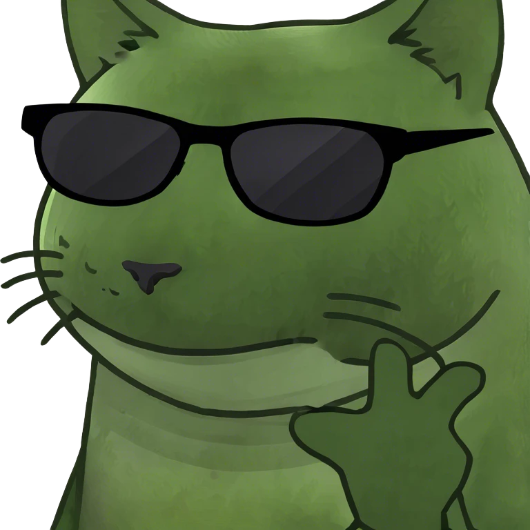 Cat with sunglasses emoji