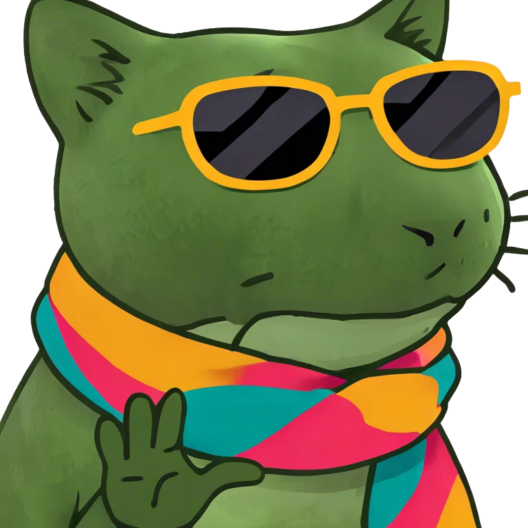 Cat with sunglasses emoji